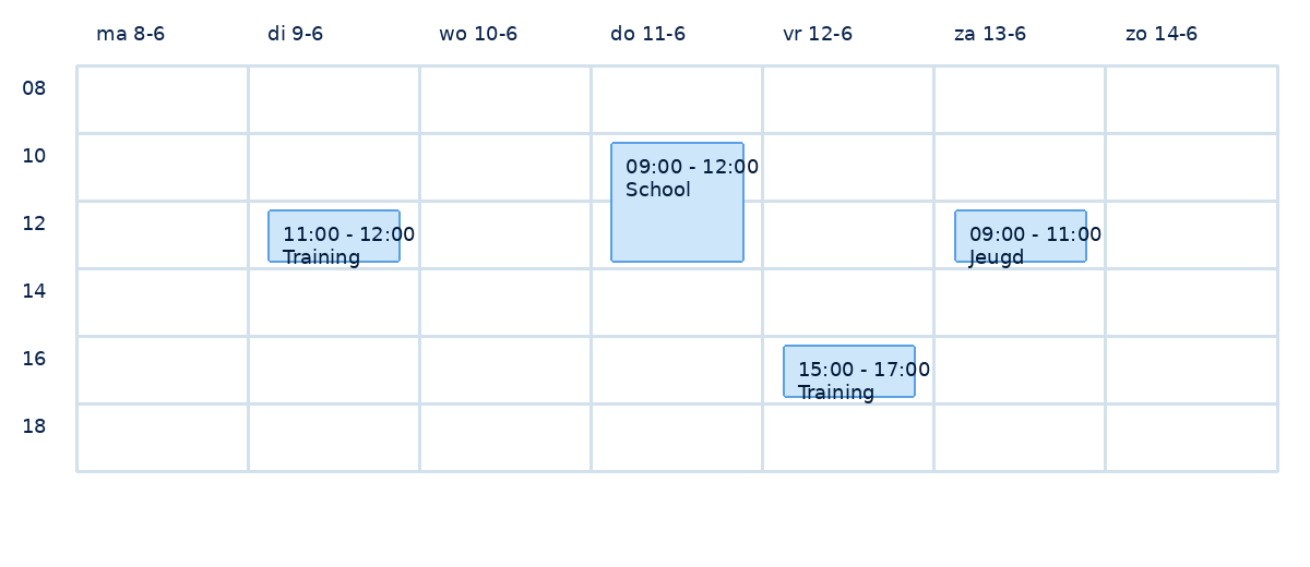 Beschikbaarheidskalender